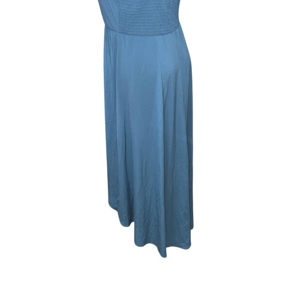 Halara Breezeful Strappy Backless Shirred Midi Assymetriacal Hem Dress Sz Medium - Picture 10 of 16